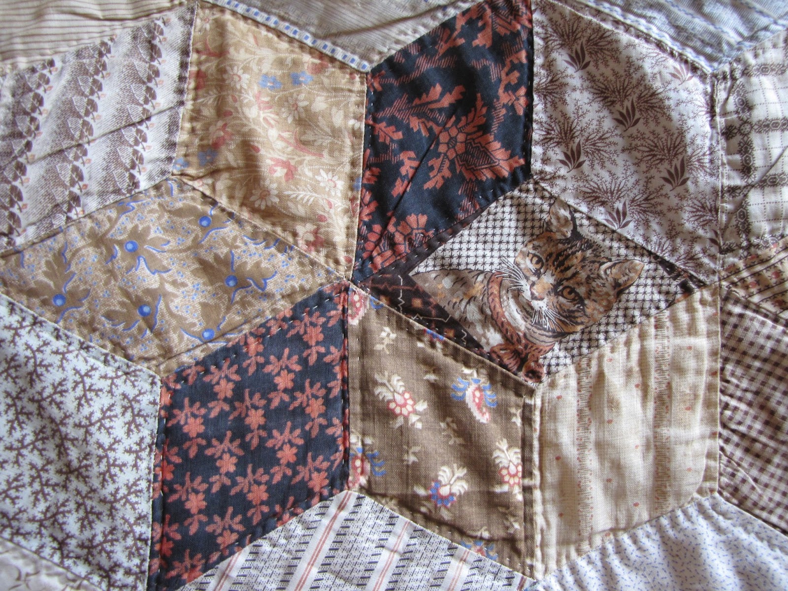 Textile Time Travels Cheater Cloth in Antique Quilts Part 3
