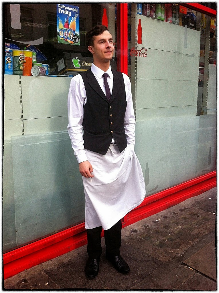 soho chefs taking a break, London 2015