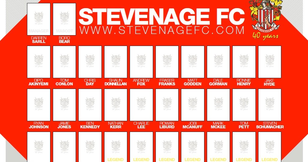 Football Cartophilic Info Exchange Stevenage F.C. Stevenage F.C. 40