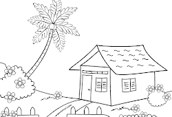 Download Pemandangan Rumah Di Desa Kartun Background