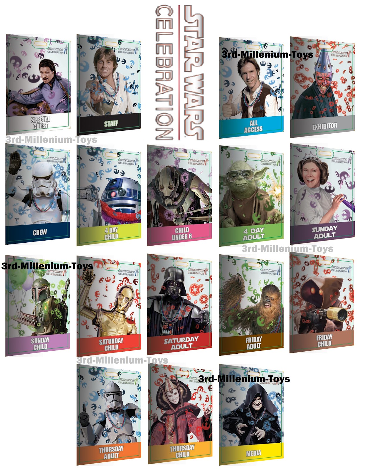 3rd Millenium Toys Star Wars Celebration VI Badge Set (with pictures!)