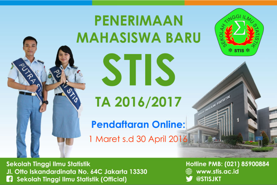 Penerimaan Mahasiswa Baru STIS tahun 2016/2017 - MAHASISWABARU.COM