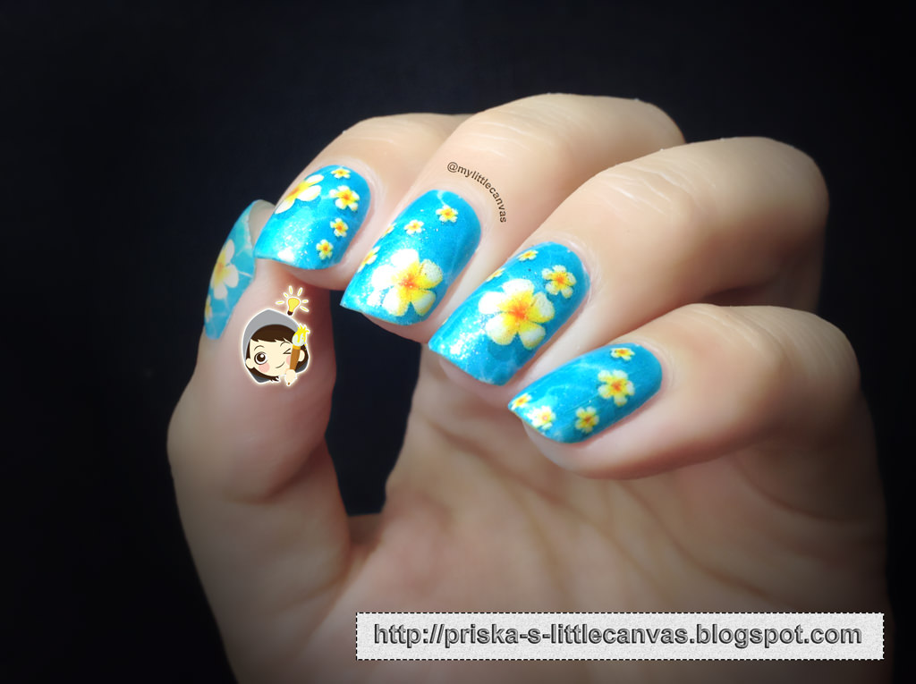 MyLittleCanvas April Nail Art Challenge Bali Themed Nails
