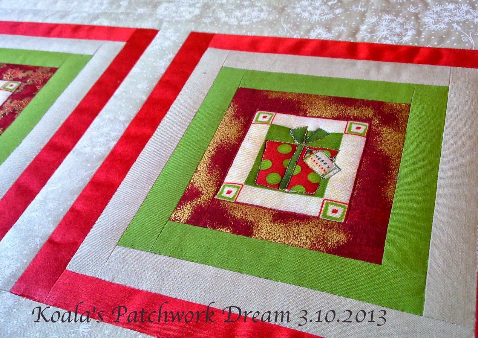 Koala's Patchwork Dream: Gotowe... pierwsze patchworki na Boże Narodzenie