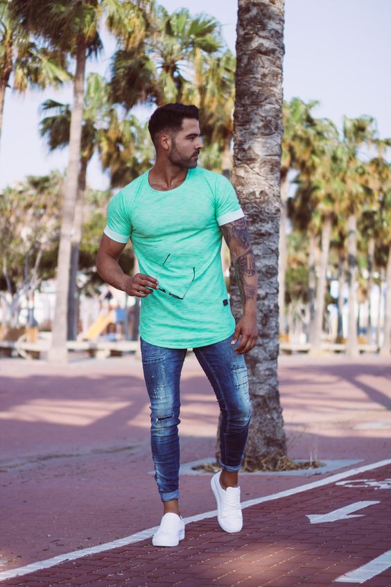 roupa masculina para festa tropical