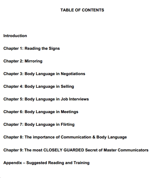 Body Language Book Pdf