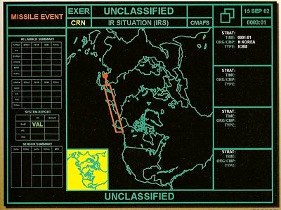 Missile Tracking Screen - NORAD