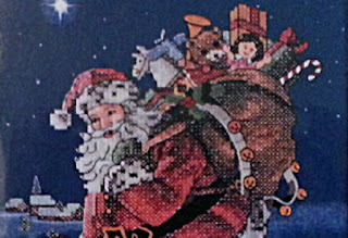 Rooftop Santa Cross Stitch Picture Kit