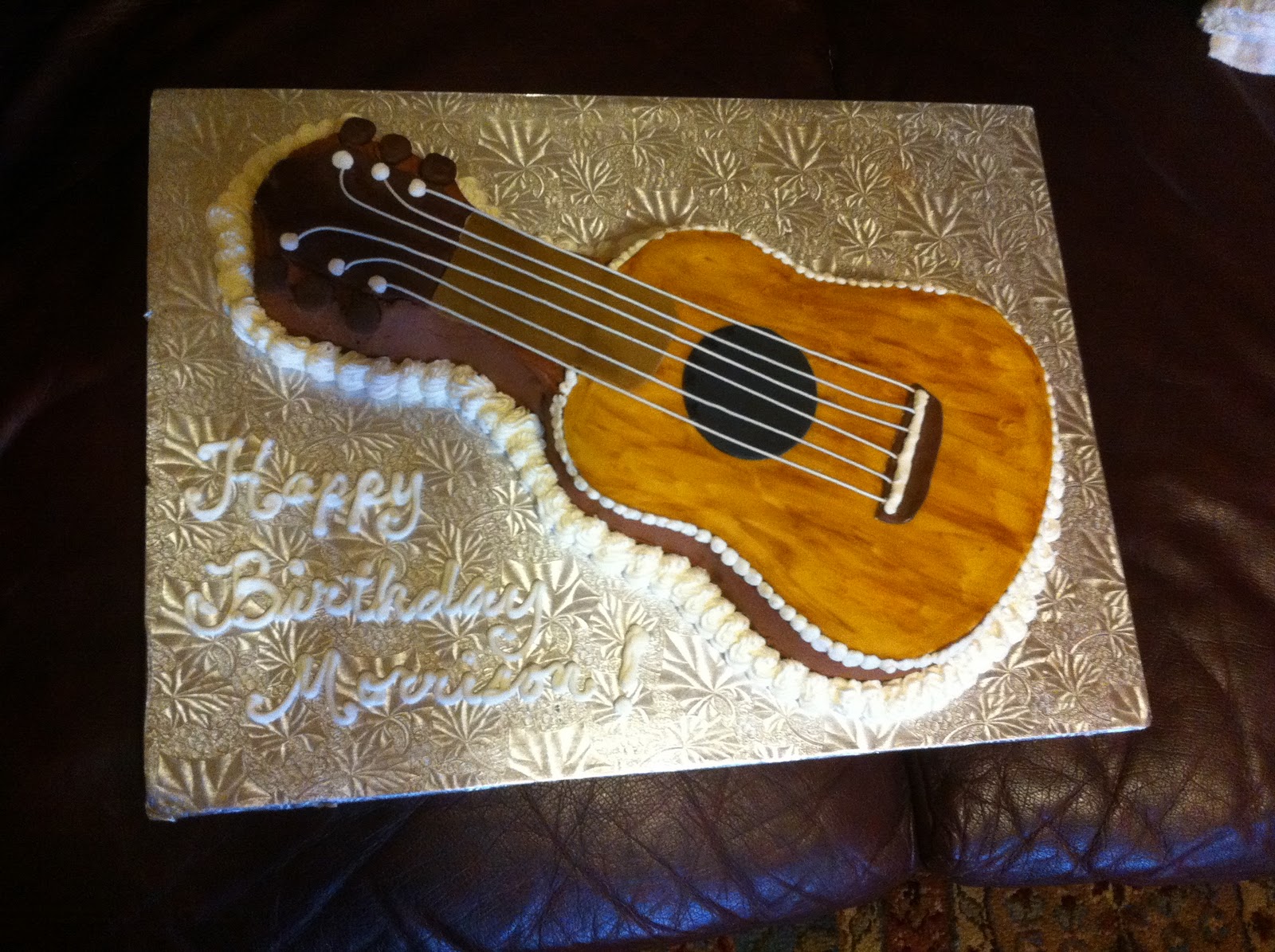 Gingerly Created Confections Guitar Cake