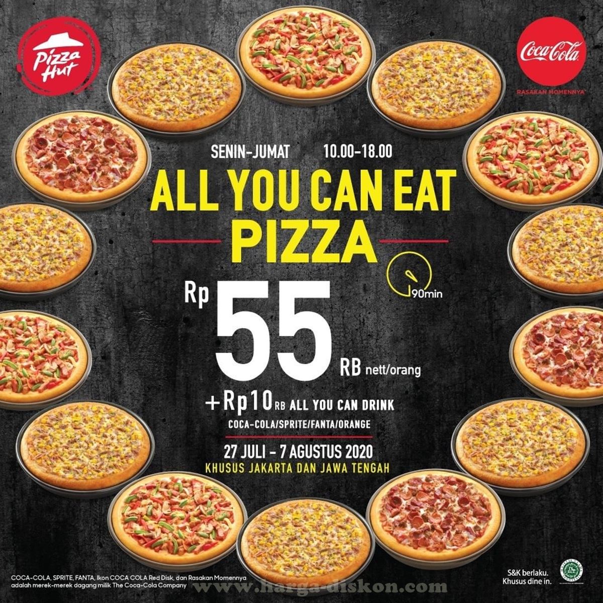 Promo PIZZA HUT Restoran Terbaru All You Can Eat hanya Rp55.000