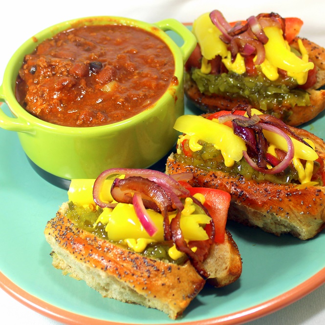 52 Ways to Cook: Chicago Dogs Chicago Style Hot Dogs - Go Cubs Go