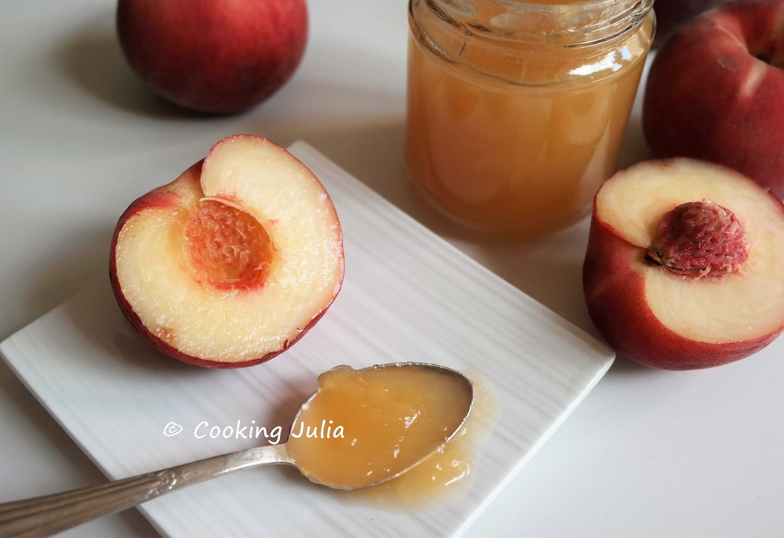 COOKING JULIA CONFITURE DE PÊCHES BLANCHES