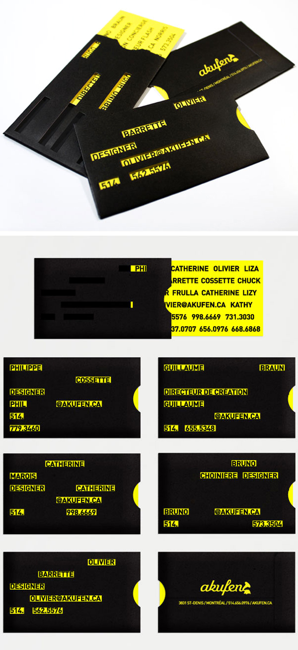 Diseño de tarjeta de presentación muy creativa