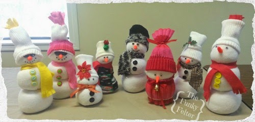 the funky felter tube sock snowman craft for church party