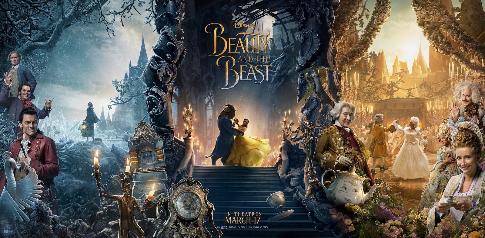 La Belle Et La Bete Film 2017 ONCE UPON A BLOG: Disney's New 'Beauty and the Beast' Hits Theaters Today  (Magical Poster Showcase)