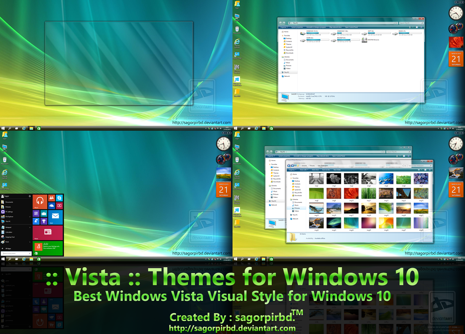 how to use deviantart themes on windows 10