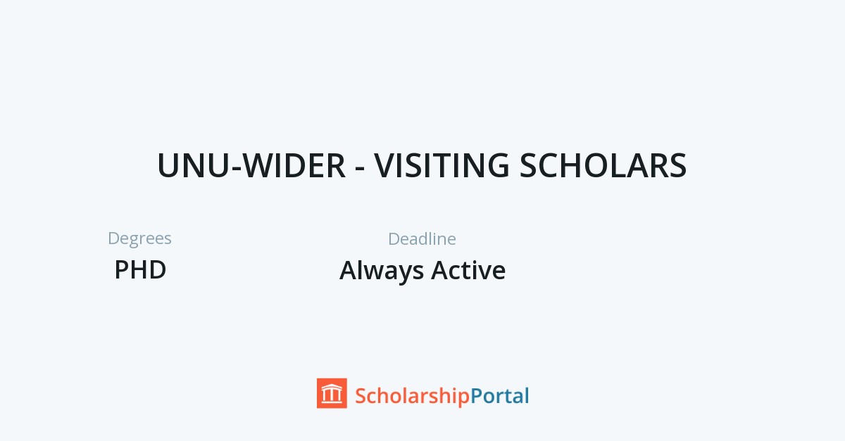 UNU-WIDER Visiting PhD Fellowship Program