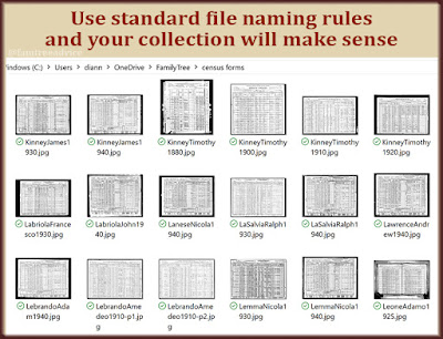Always follow the same pattern when naming your document image files.
