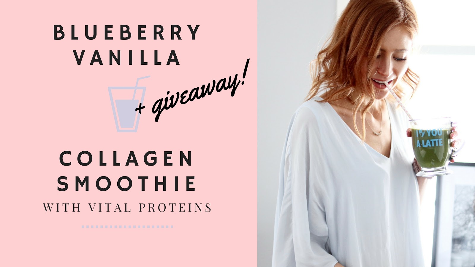 Blueberry Vanilla Collagen Smoothie with Vital Proteins + Giveaway, How to use collagen in smoothie