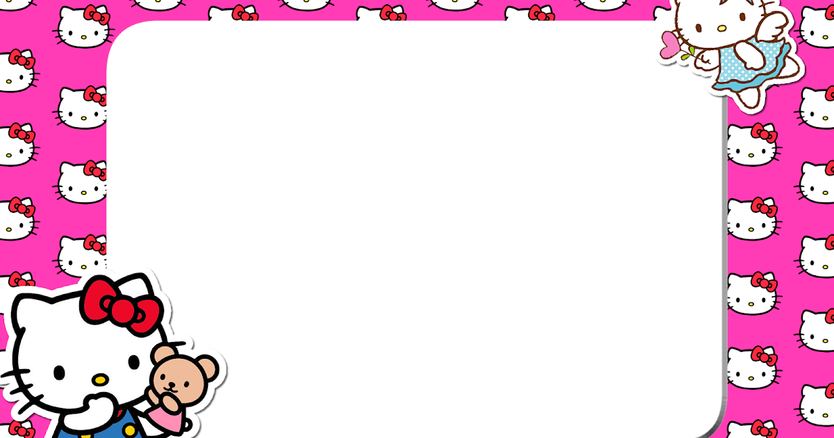 Hello Kitty Pink Head PNG Frame Printable PNG Frames Cartoon