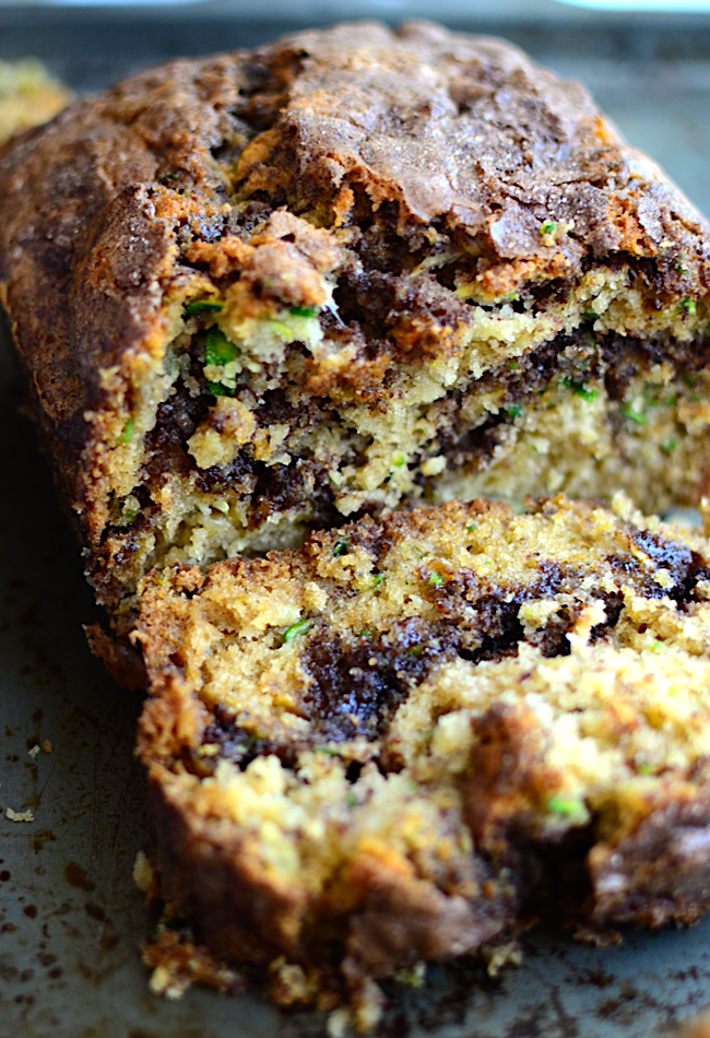 Yammie's Noshery Cinnamon Swirl Zucchini Bread {With Gluten Free Option}