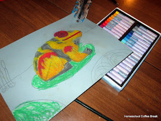Hawaiian Frog on the Virtual Refrigerator art link-up hosted by Homeschool Coffee Break @ kympossibleblog.blogspot.com