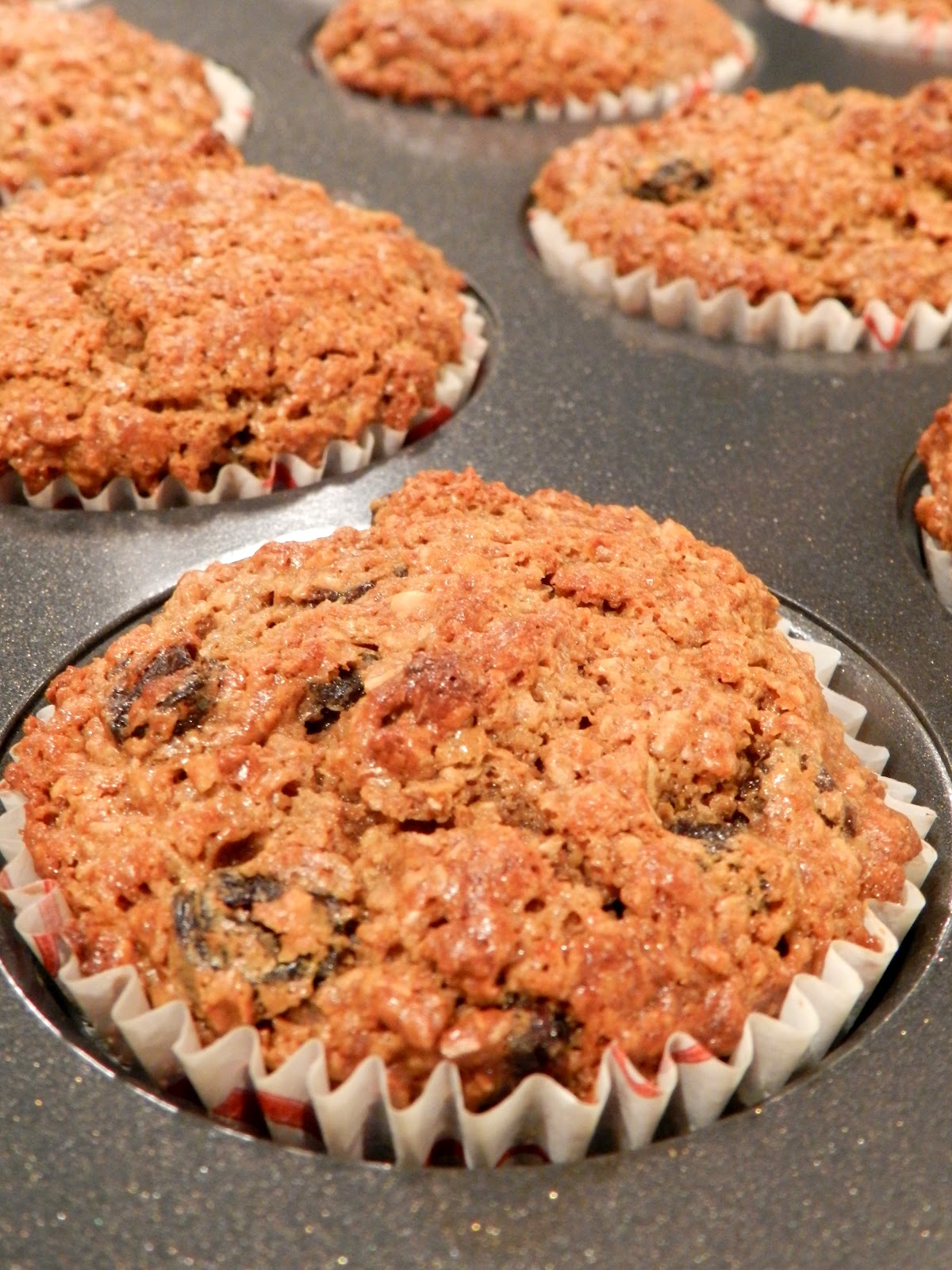 The Baking Bookworm Sour Cream Raisin Bran Muffins