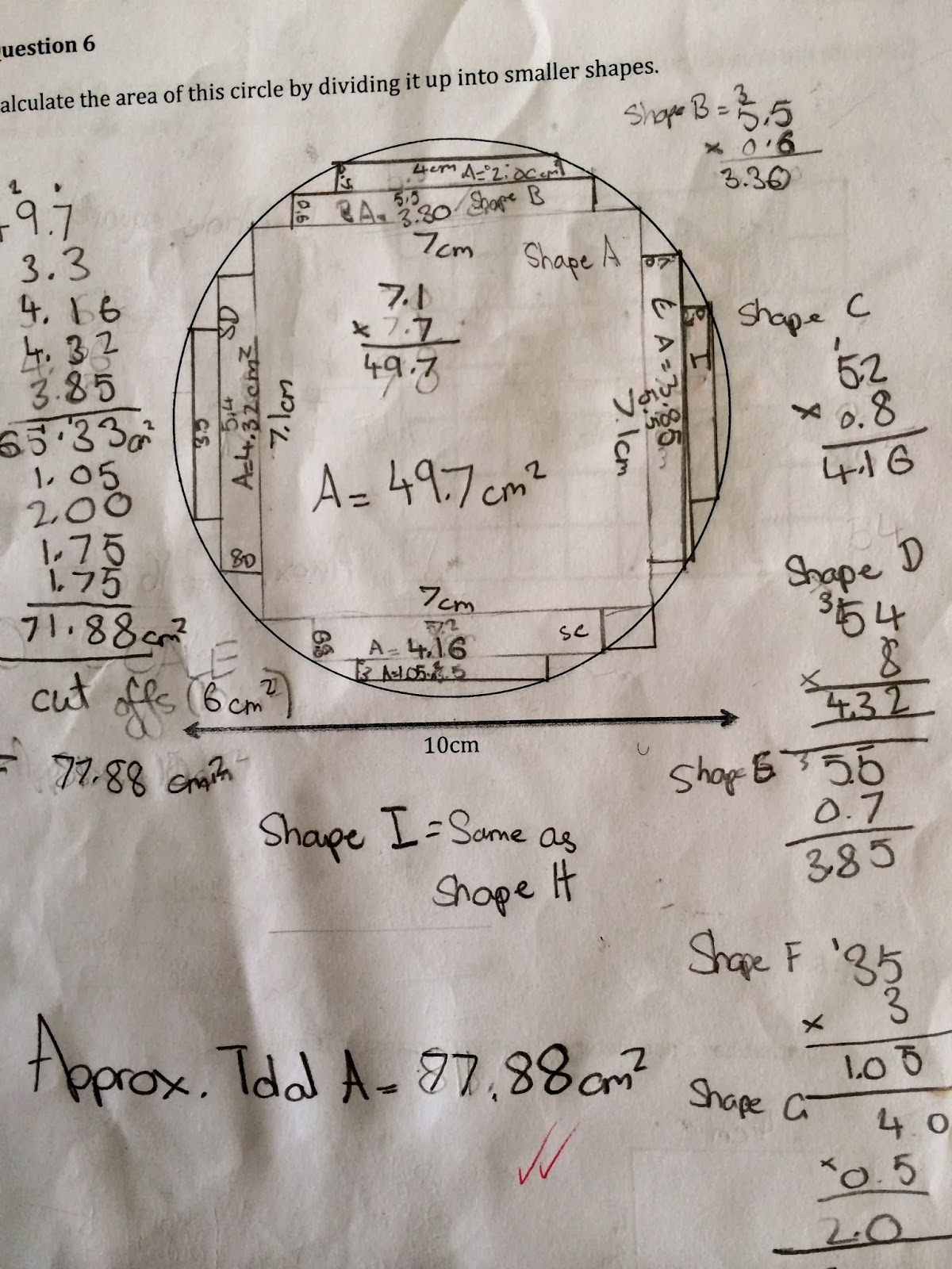 Authentic Inquiry Maths: Find the area of a circlewithout