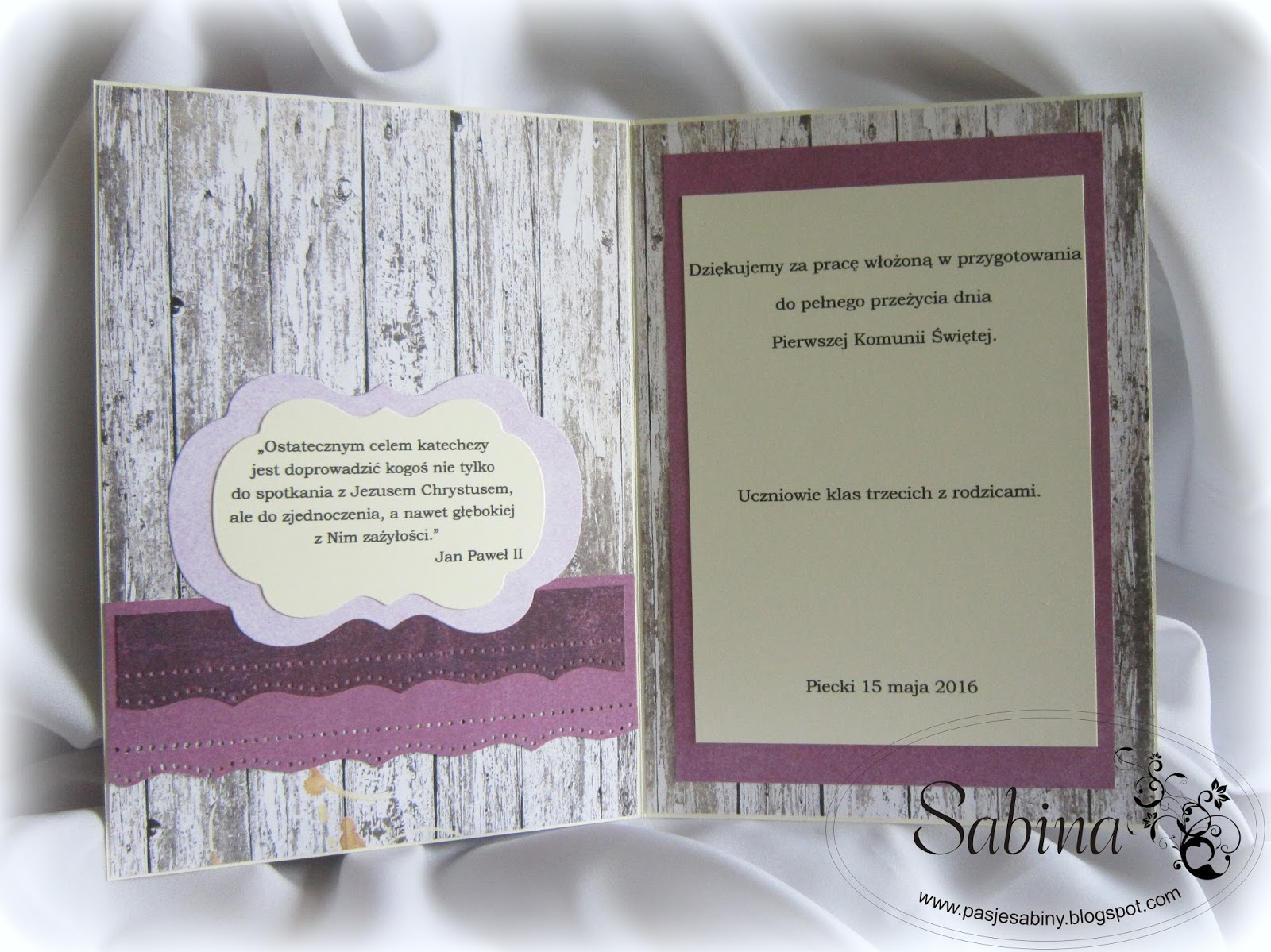 Podziękowanie Dla Katechetki Za Przygotowanie Dzieci Do Komunii Tekst Pasje Sabiny: Podziękowania dla Pani Katechetki i Księdza Proboszcza