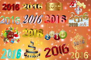 Happy New Year 2016 Text Style