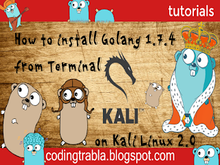 How to install Golang 1.7.4. from Terminal on Kali Linux 2.0