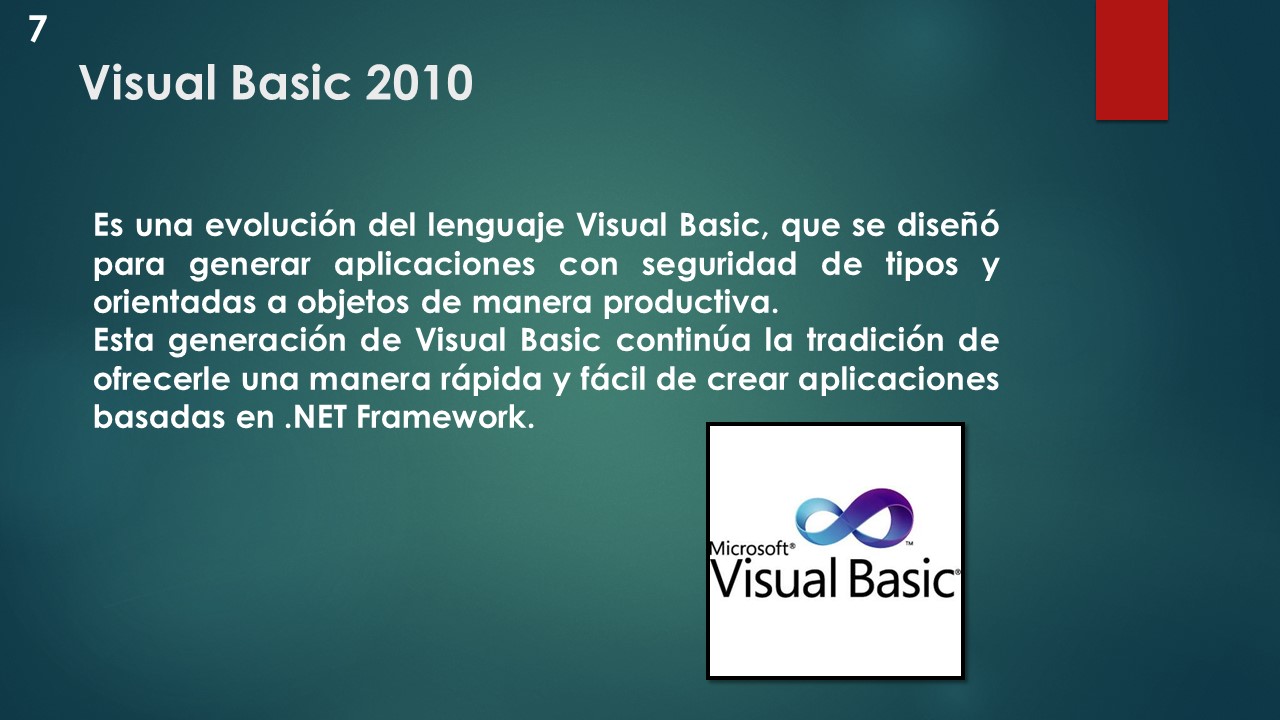EVOLUCIÓN DE VISUAL BASIC