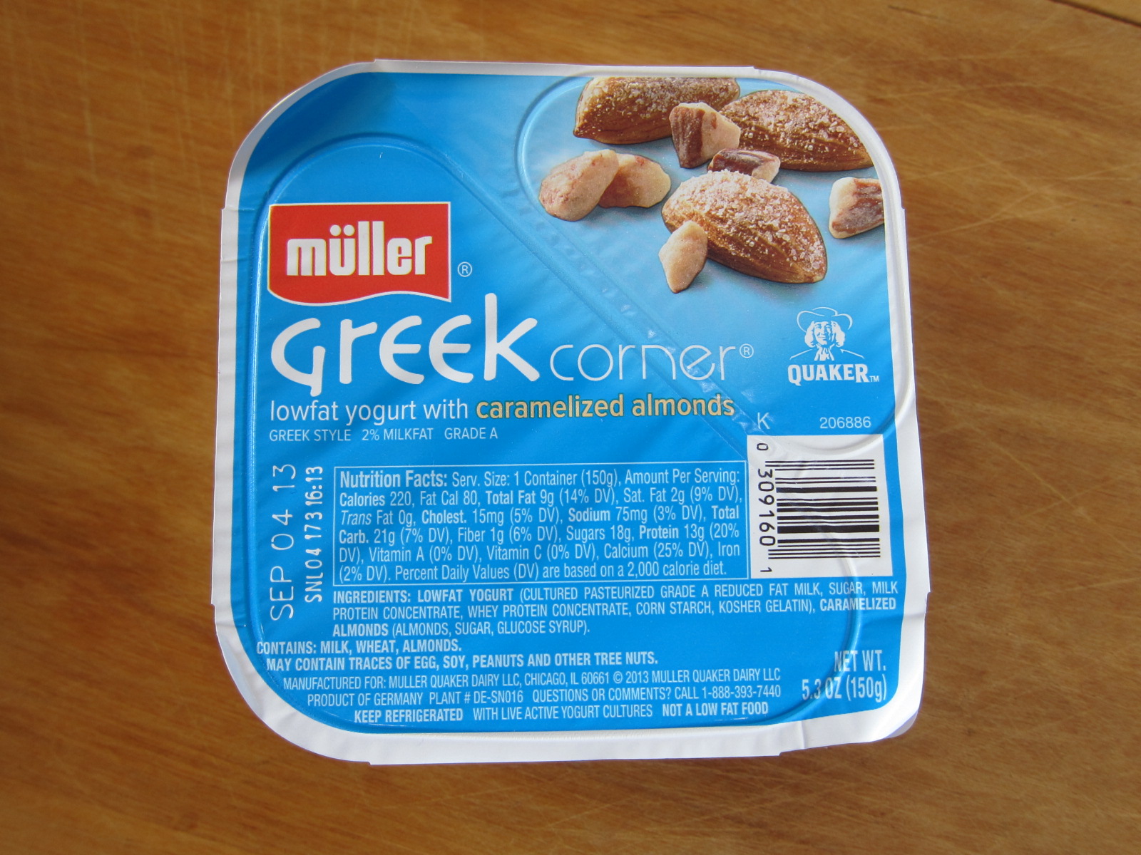 Review Muller Greek Corner Lowfat Yogurt with Caramelized Almonds