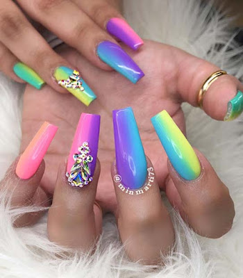 36+ Latest Colorful Rainbow Nails Ideas To Copy In Summer 2019 Are you search for cool rainbow nails that will wow 36+ Latest Colorful Rainbow Nails Ideas To Copy In Summer 2019