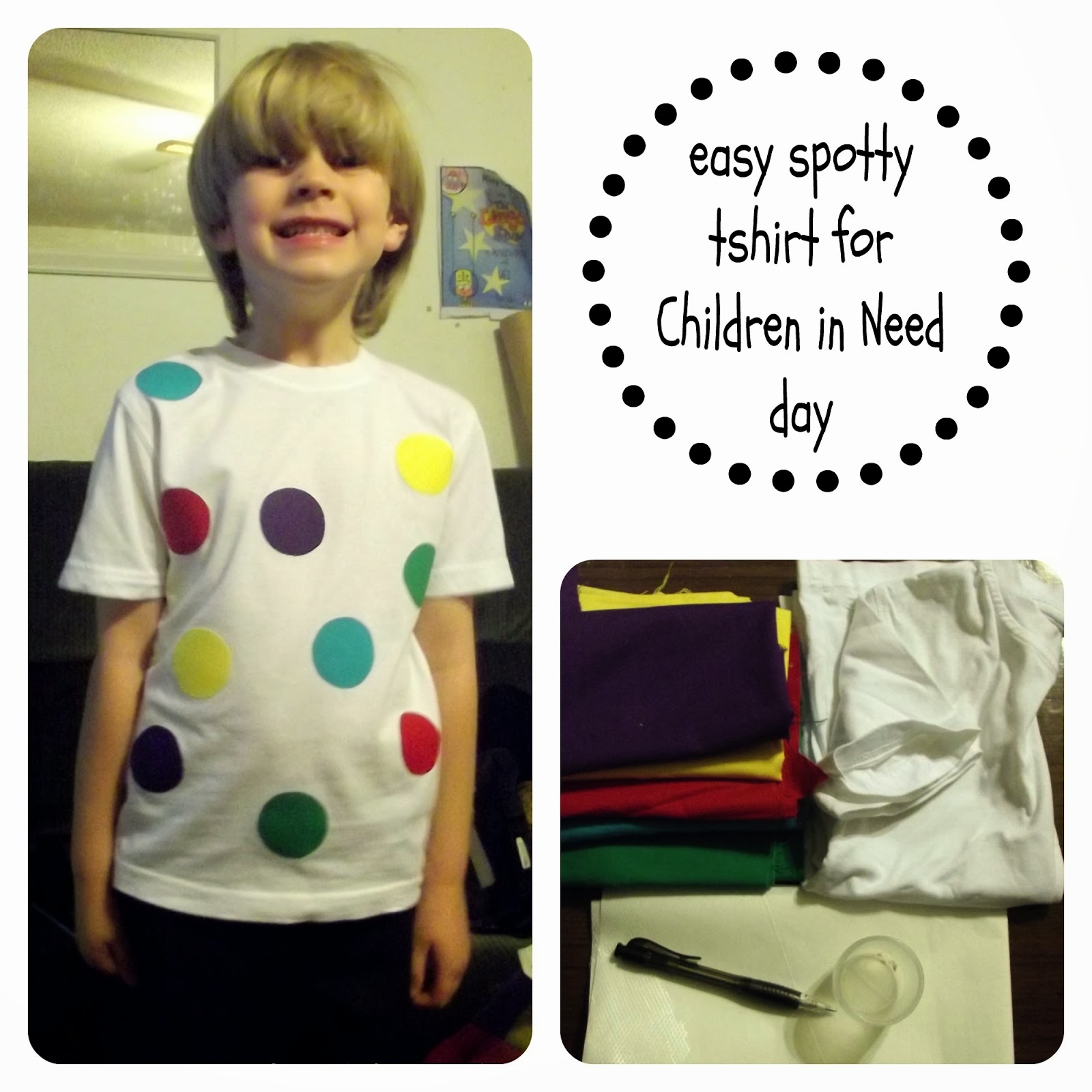 make your own spotty t shirt