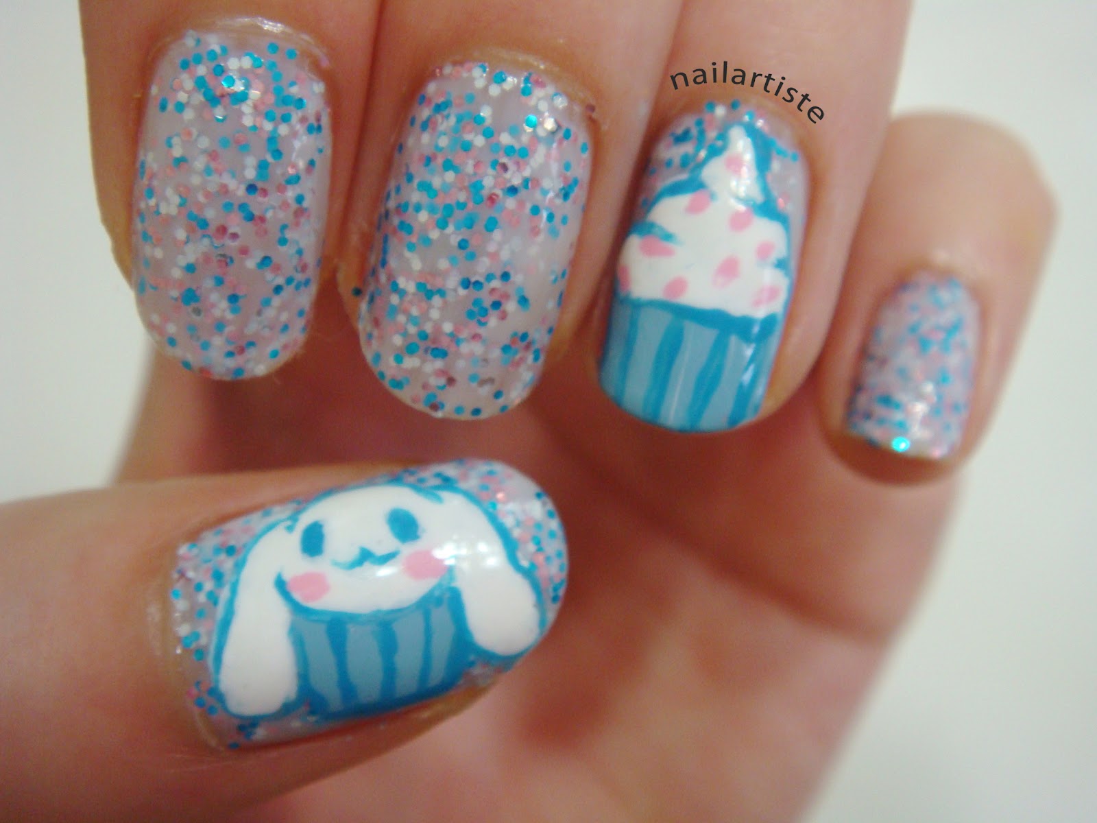The Nail Artiste Nail Art Cinnamoroll Cupcake with Nails Inc Sweets Way