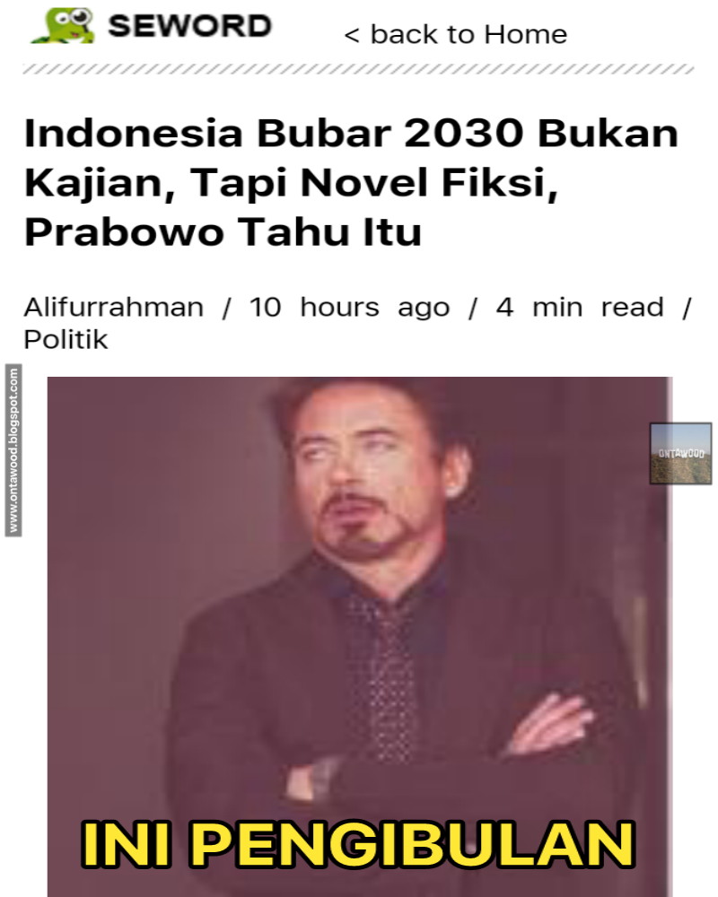 MEME INDONESIA BUBAR 2030 KUMPULAN MEME POLITIK INDONESIA