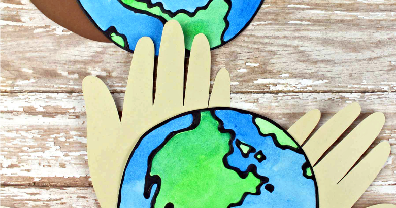 Earth Day Black Glue Craft - A Stunning Planet Earth Activity - Messy  Little Monster