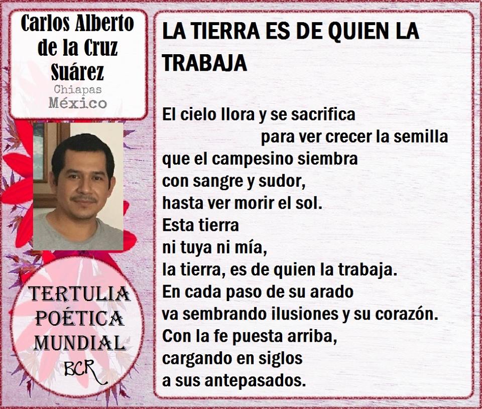 POESIATELECHIS La tierra es de quien la trabaja POESIATELECHIS La tierra es de quien la trabaja