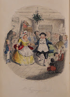 An illustration of a party, captioned "Mr. Fezziwig's Ball."