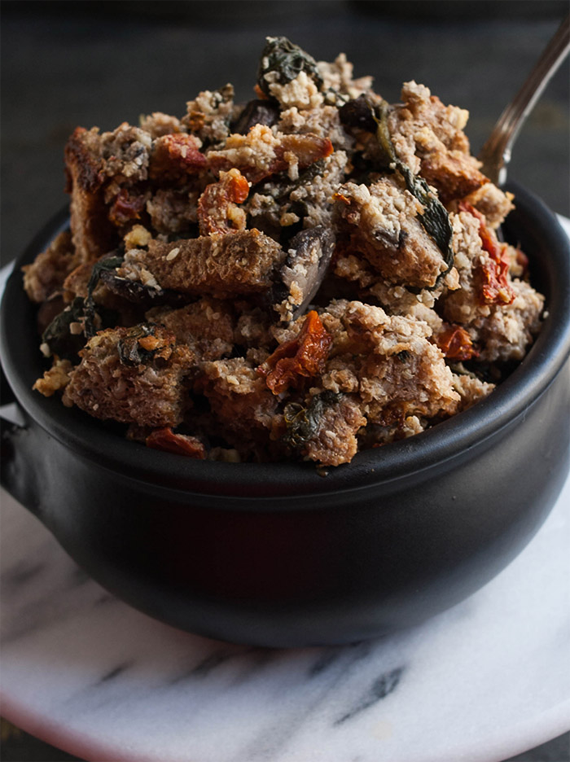 Sun-Dried Tomato, Spinach, + Cashew Cheese Stuffing
