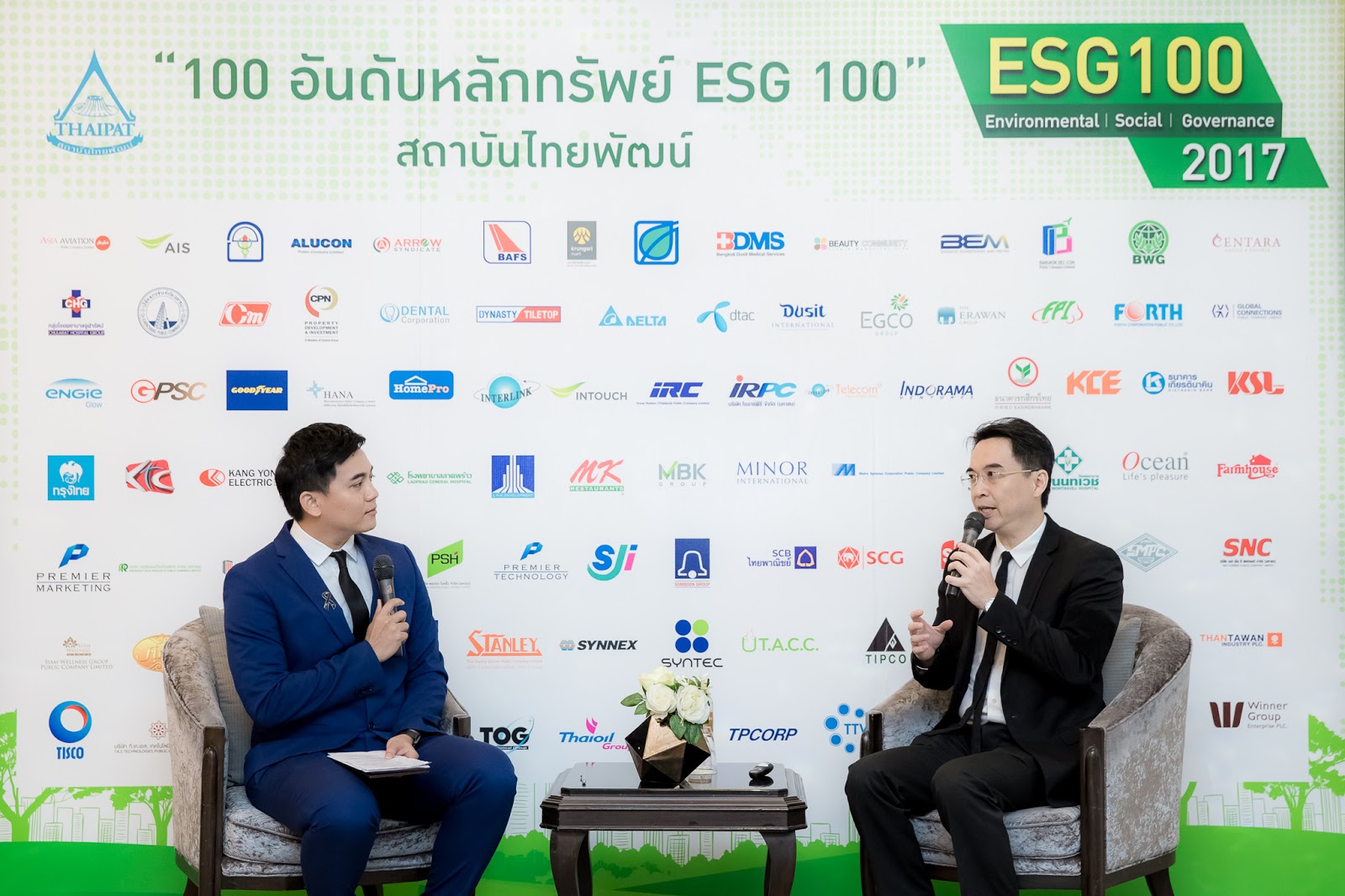 THAIPAT ESG Rating Service stocks top ESG 100 winners