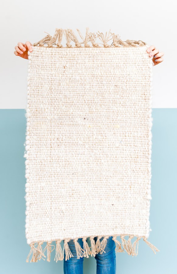 Diy tapiz con una jarapa