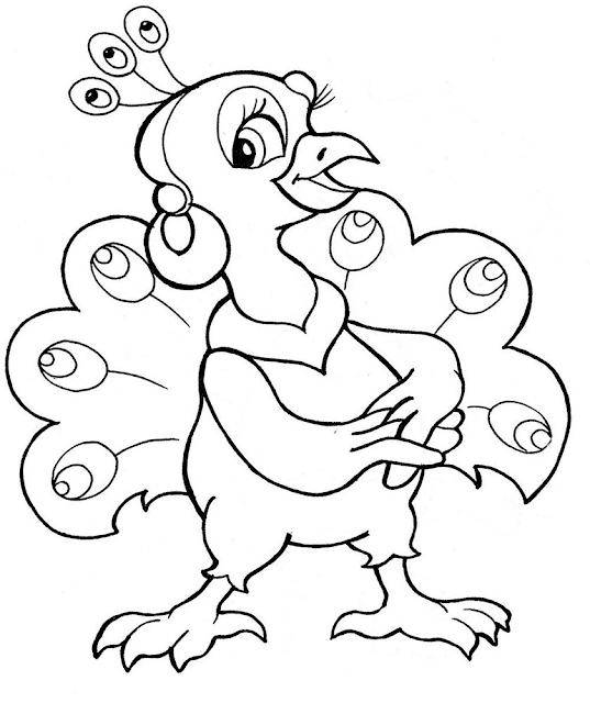 Mewarnai Gambar Burung Merak Mewarnai Gambar Burung Merak
