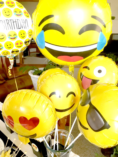 Emoji Themed Birthday Party Balloons via Pretty My Party