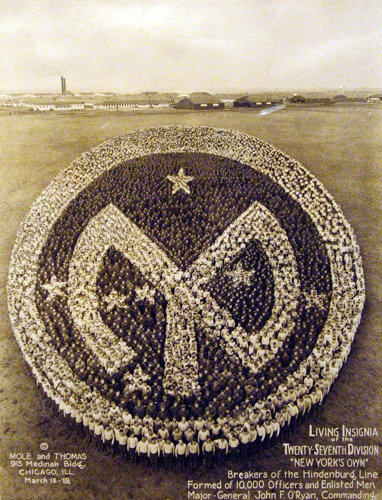 Living Insignia of the 27th Division, 1919, 10,000 officers and men