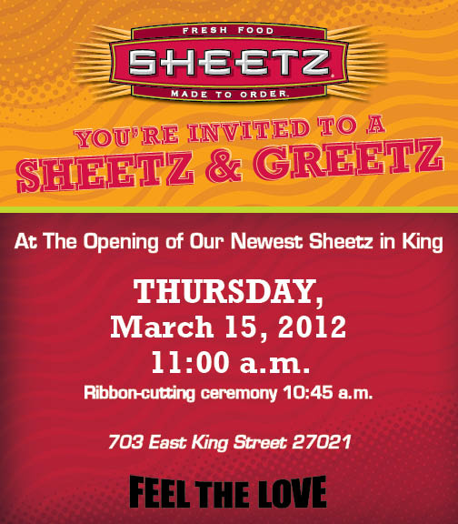 Buy Stokes NC SHEETZ GRAND OPENING!