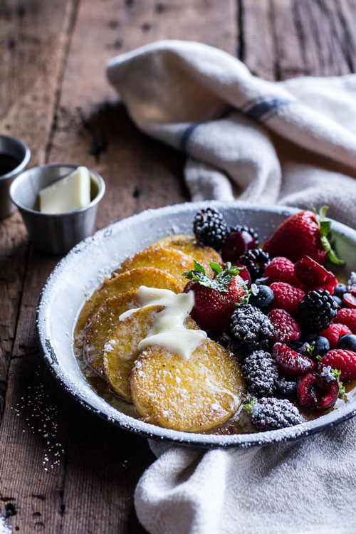 Homespun: Polenta Pancakes + Berries