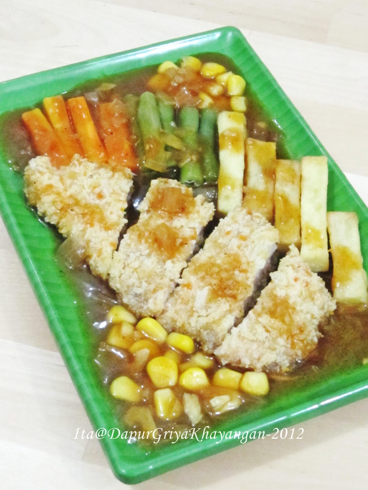 Chicken Katsu Steak Saus Lada Hitam Kreasi masakan India