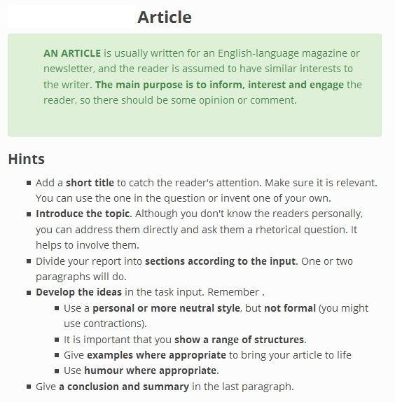 How to write an article image